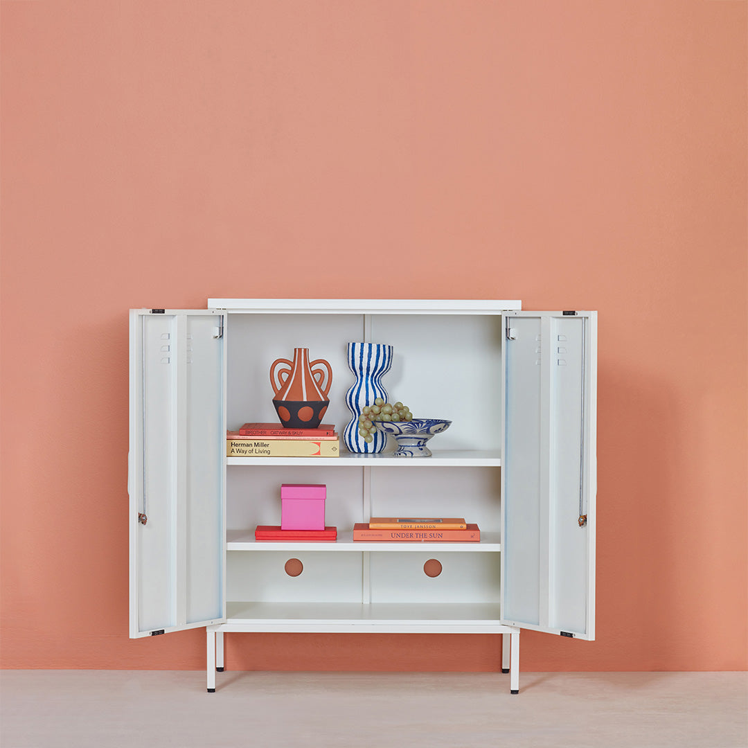 Sugar Cube Cabinet - Soft White