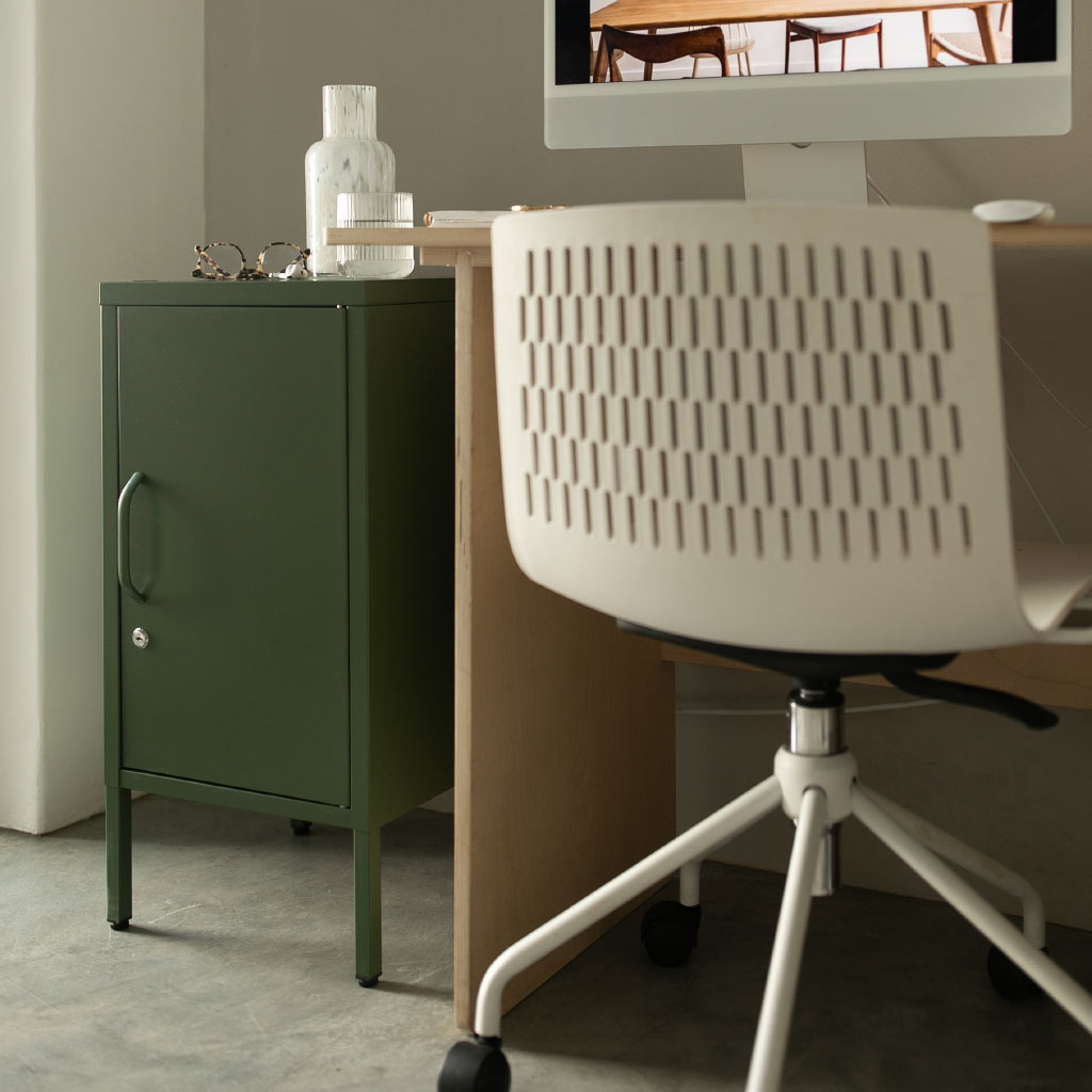 Sugar Cube Side Table - Dark Olive