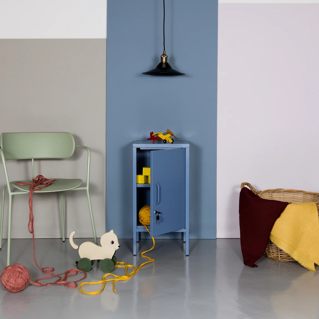 Sugar Cube Side Table - Pigeon Blue