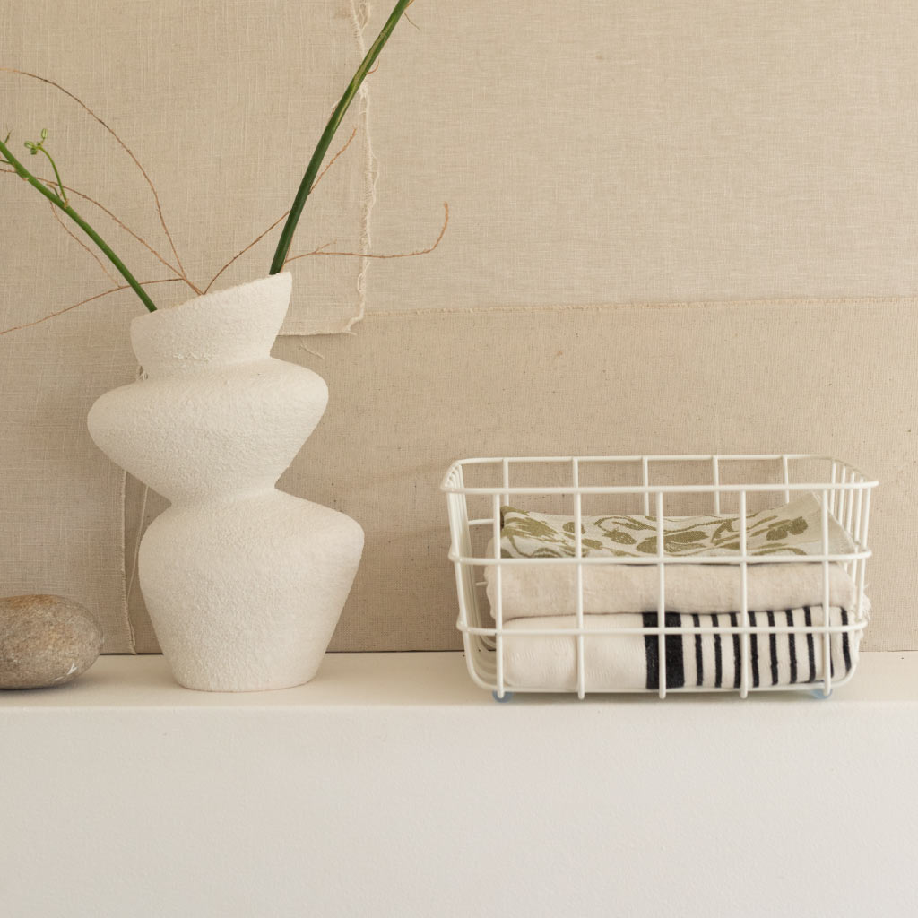 Waffle Basket Medium - White